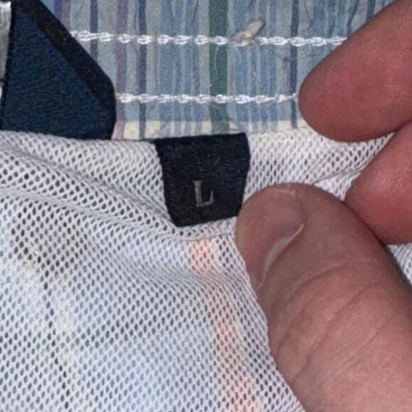 Polo Ralph Lauren Swim Shorts Blue Purple Plaid Mesh Lined Mens Size Large - Picture 5 of 6